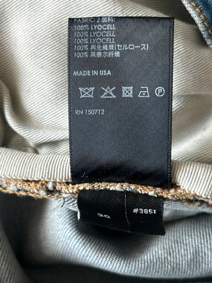 Amiri Blue Distressed Knee Jeans