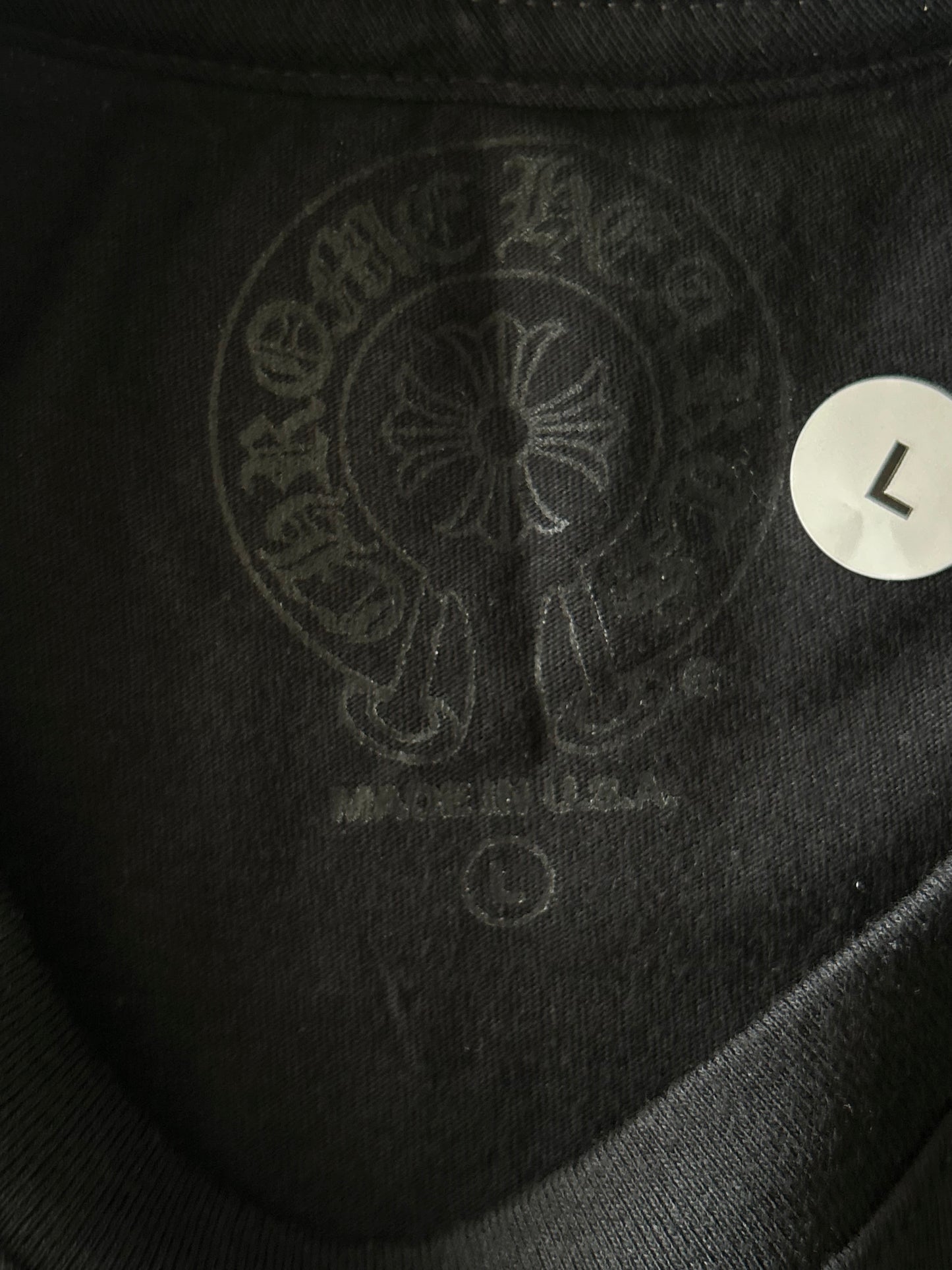 Chrome Hearts Miami Exclusive Black & White Horseshoe Logo T-Shirt
