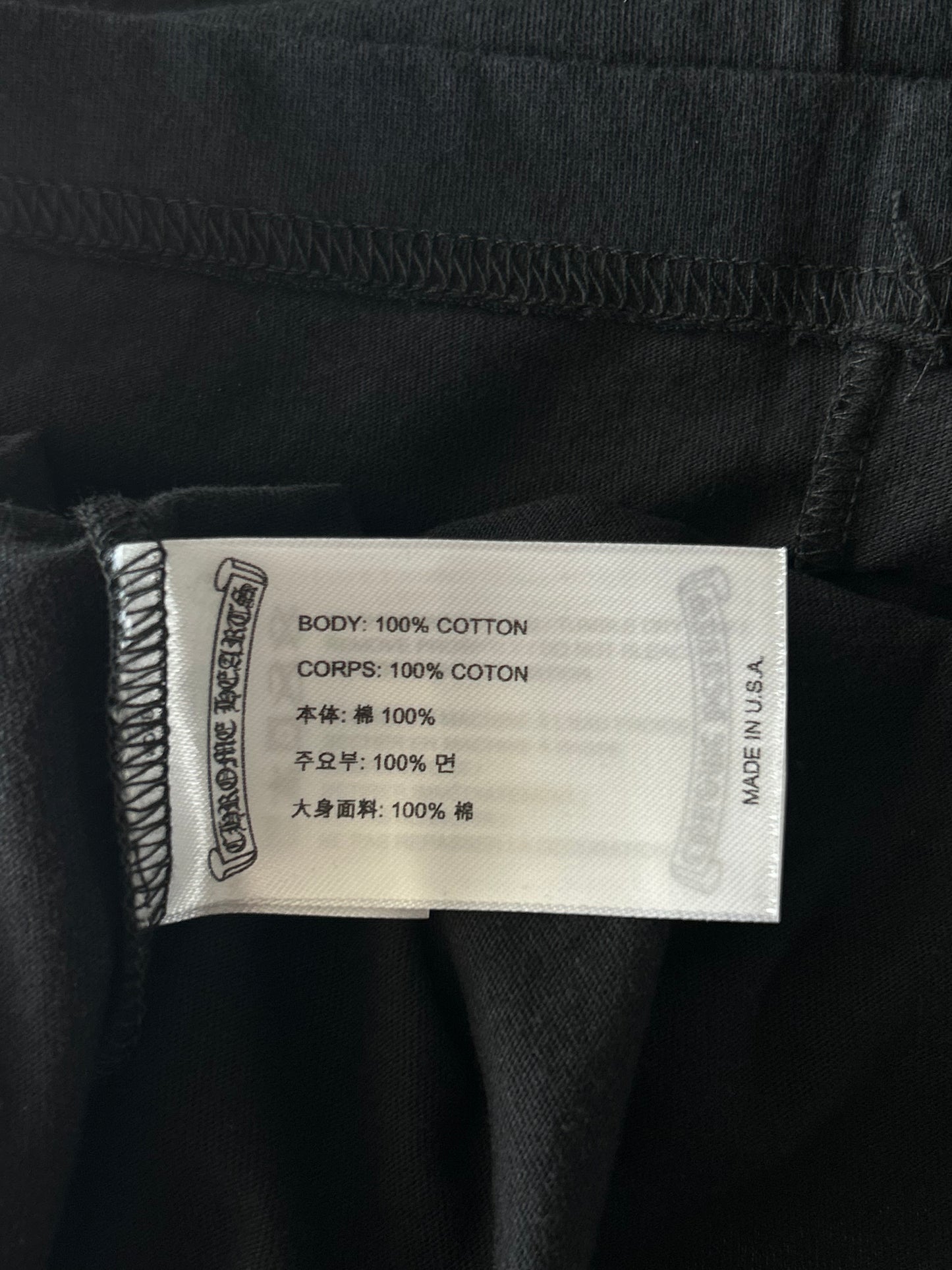 Chrome Hearts Miami Exclusive Black & White Horseshoe Logo T-Shirt