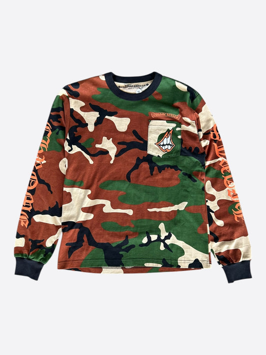 Chrome Hearts Matty Boy Camouflage Caution Longsleeve T-Shirt