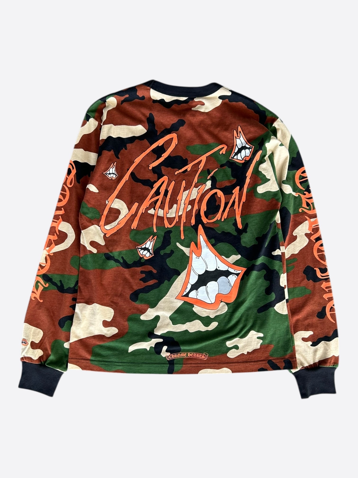 Chrome Hearts Matty Boy Camouflage Caution Longsleeve T-Shirt