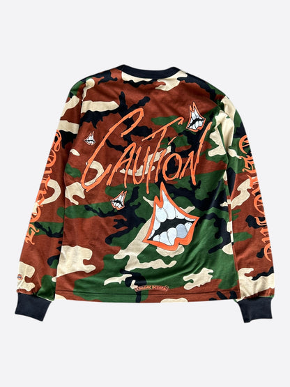 Chrome Hearts Matty Boy Camouflage Caution Longsleeve T-Shirt