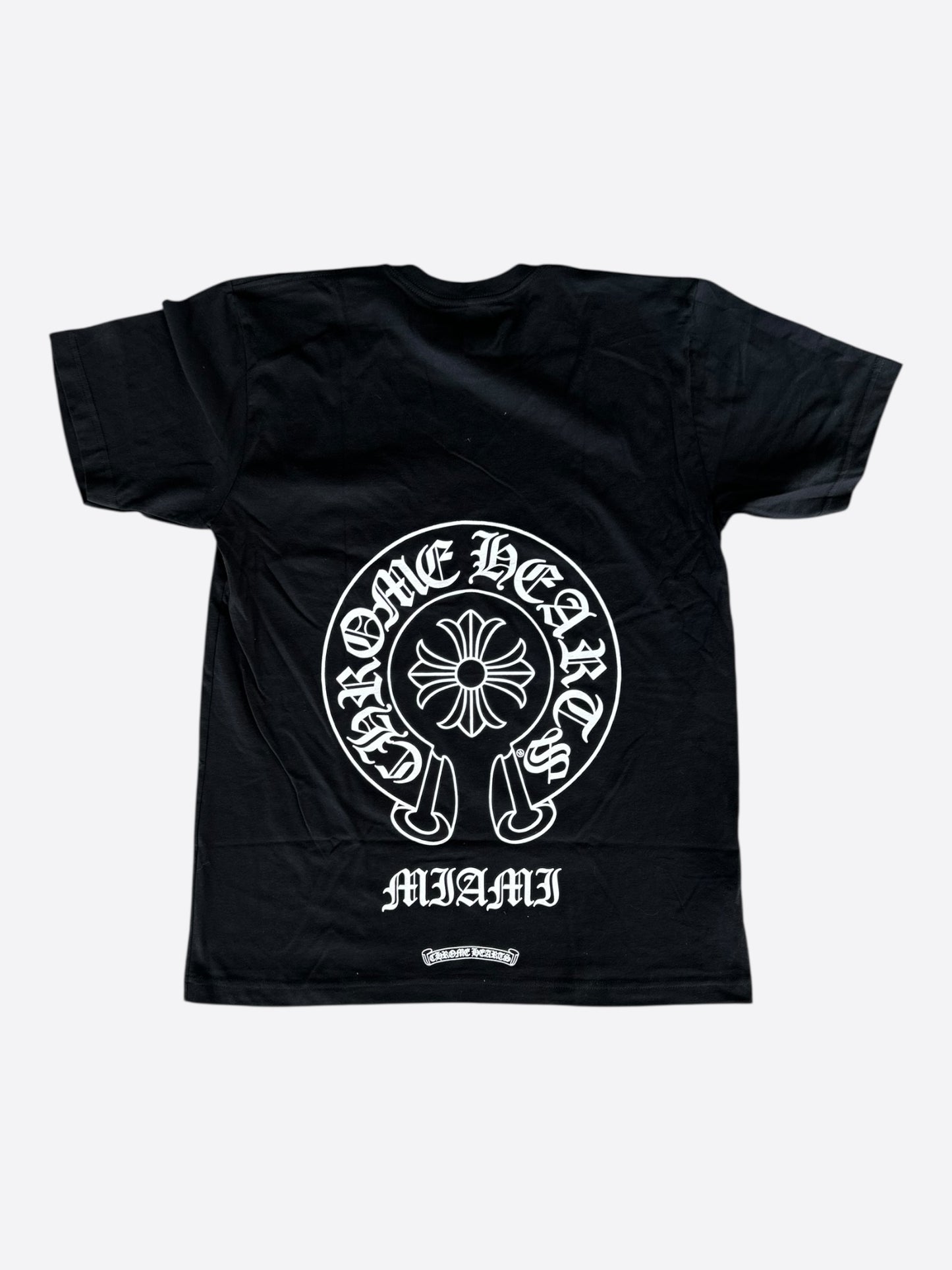 Chrome Hearts Miami Exclusive Black & White Horseshoe Logo T-Shirt