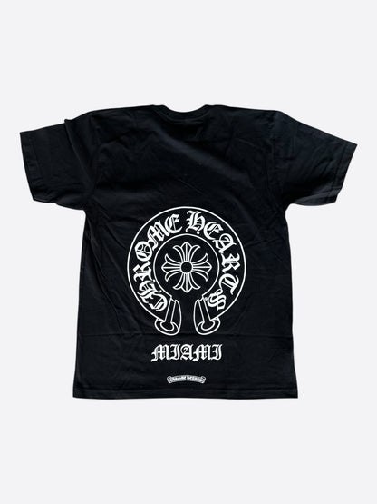 Chrome Hearts Miami Exclusive Black & White Horseshoe Logo T-Shirt