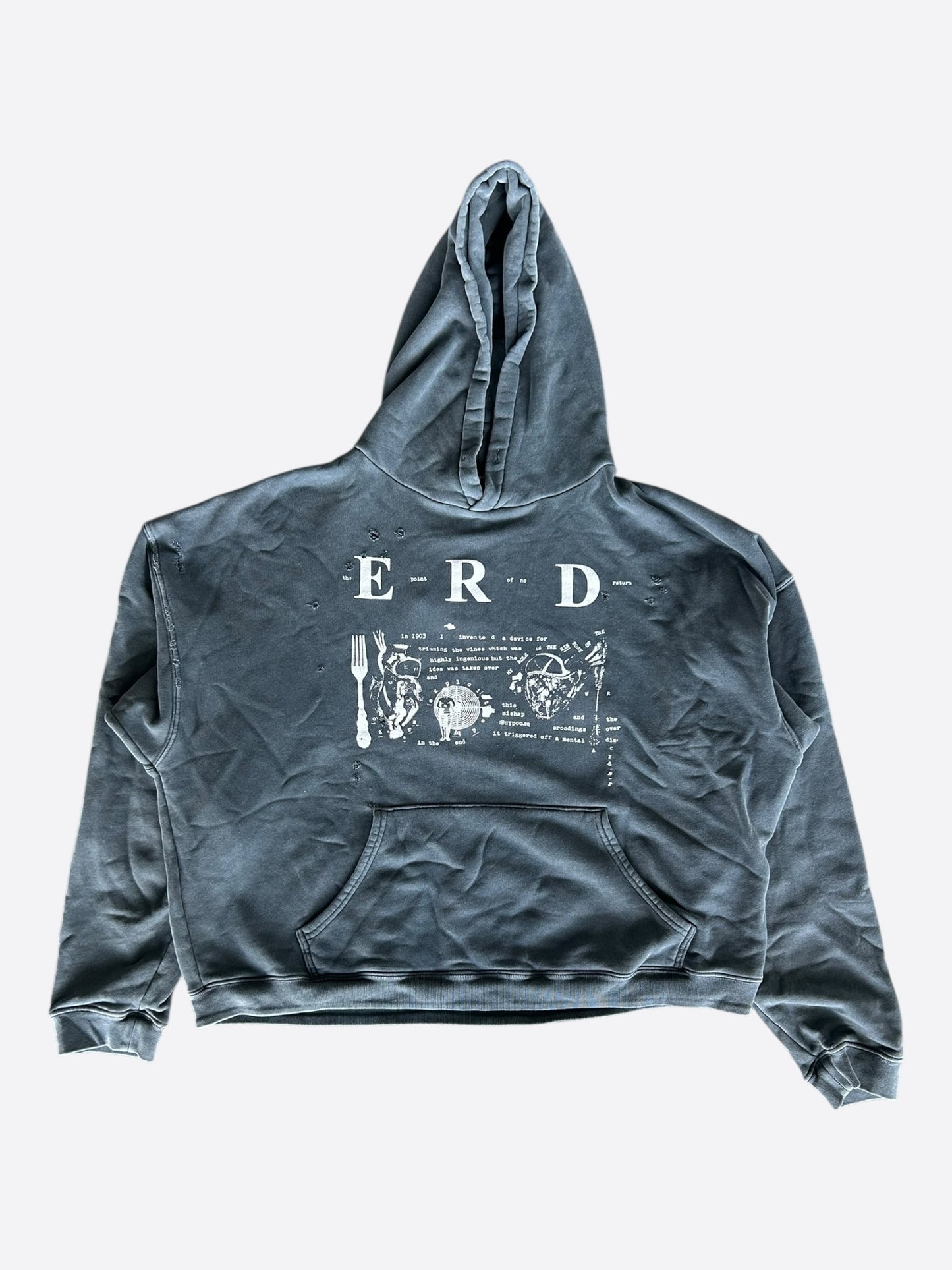 Enfants Riches Deprimes Navy & White My Role In the War Hoodie