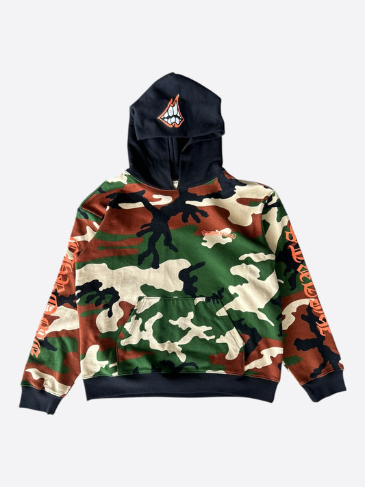 Chrome Hearts Matty Boy Camouflage Caution Zip Up Hoodie