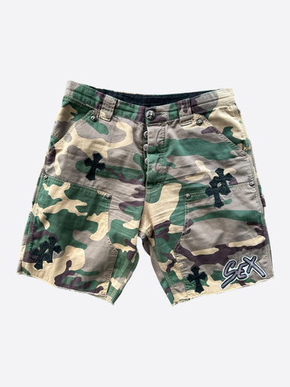 Chrome Hearts Camouflage Sex Records Cross Patch Carpenter Shorts