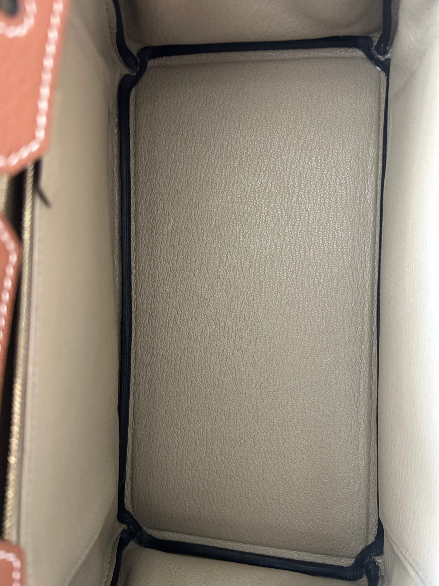 Hermes Brown Bi-Color Togo & Palladium Hardware Birkin 25