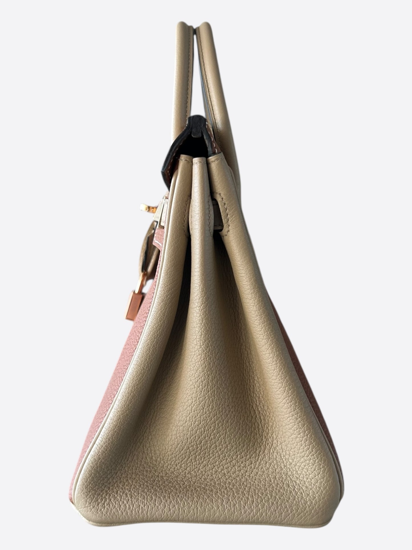 Hermes Brown Bi-Color Togo & Palladium Hardware Birkin 25