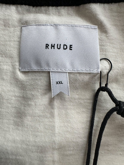 Rhude White & Black Raglan Embroidered Logo T-Shirt