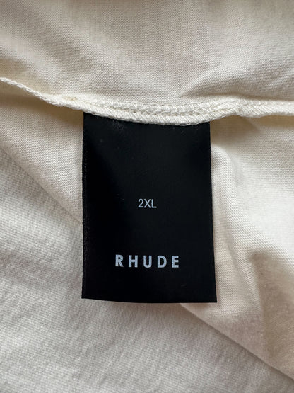 Rhude White & Black Raglan Embroidered Logo T-Shirt