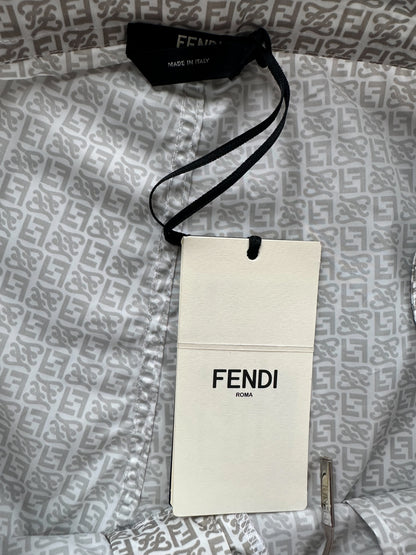 Fendi Brown & White FF Logo Swimshorts