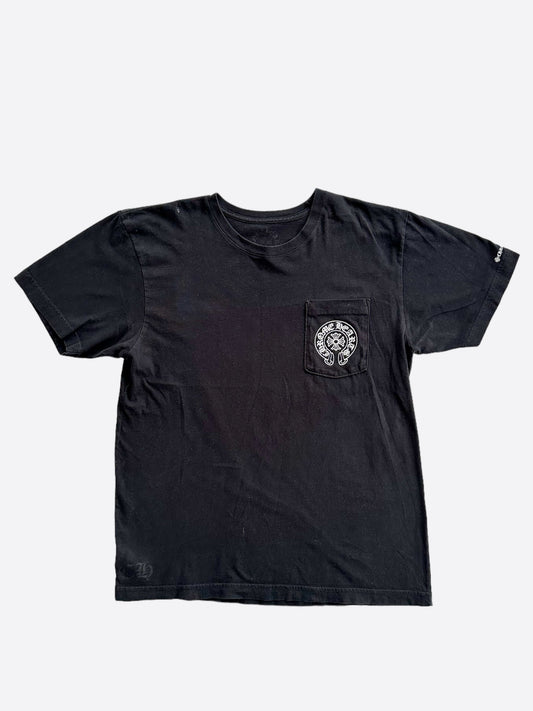 Chrome Hearts Black & White Horseshoe Logo T-Shirt