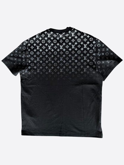 Louis Vuitton Black & White Monogram Gradient T-Shirt