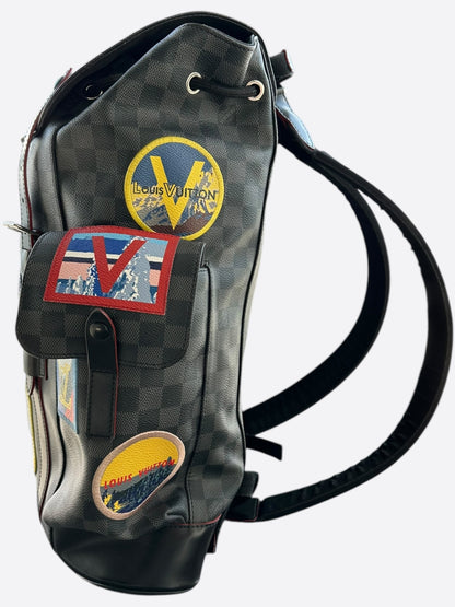 louis vuitton backpack christopher damier alps graphite Louis Vuitton Damier Graphite Alps Christopher Backpack