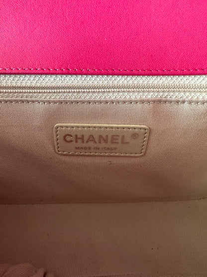 Chanel Hot Pink Quilted Lambskin Medium Boy Bag