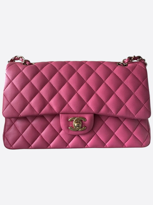 Chanel Pink Quilted Lambskin Medium Flap Bag