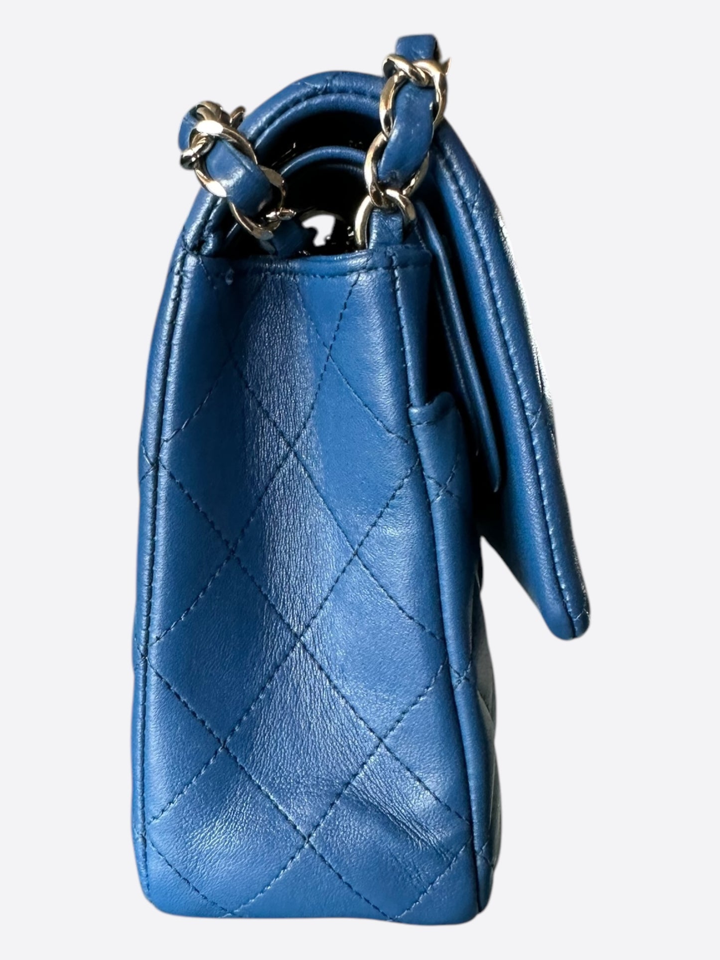 Chanel Blue Quilted Lambskin Medium Flap Bag