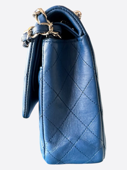 Chanel Blue Quilted Lambskin Medium Flap Bag