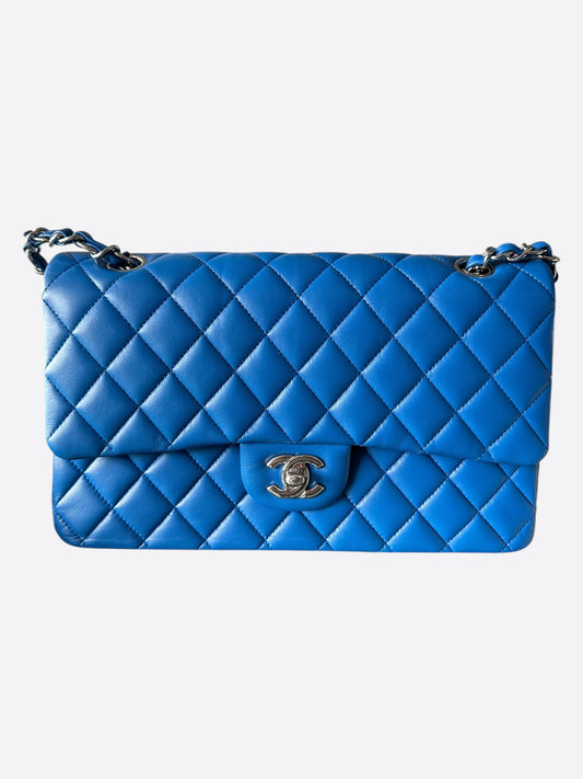 Chanel Blue Quilted Lambskin Medium Flap Bag