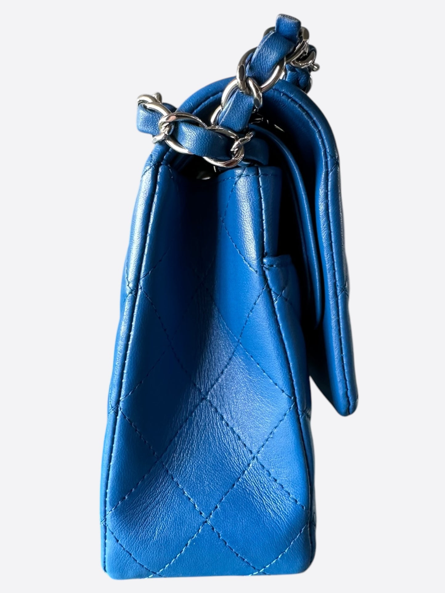 Chanel Blue Quilted Lambskin Medium Flap Bag