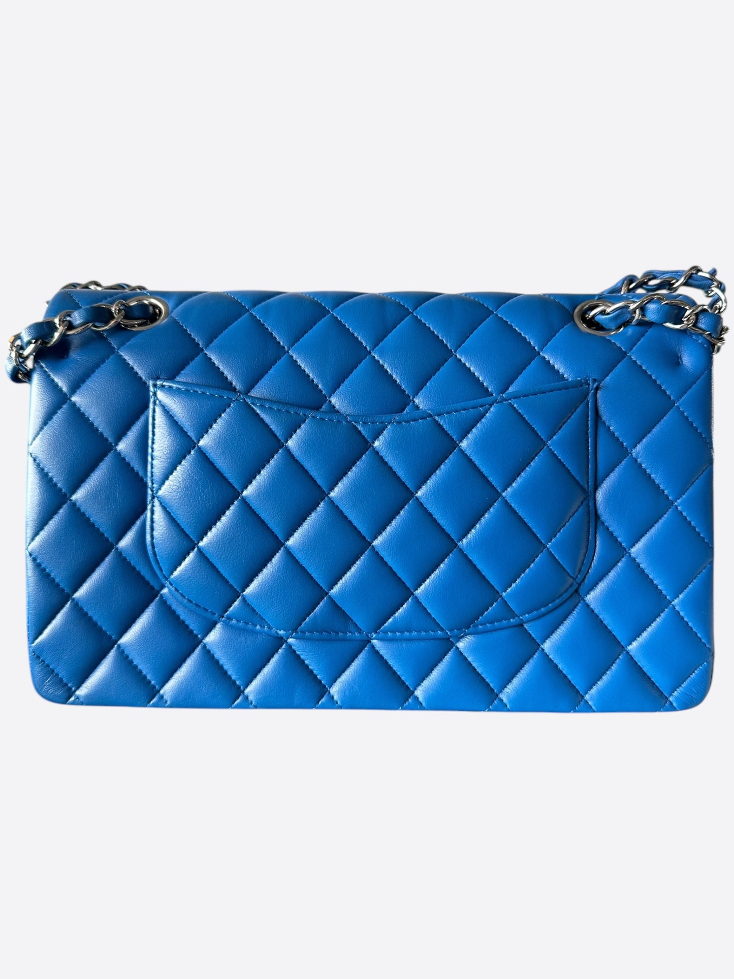 Chanel Blue Quilted Lambskin Medium Flap Bag