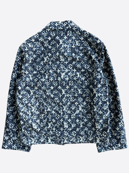 Louis Vuitton Blue Pointillism Monogram Workwear Jacket