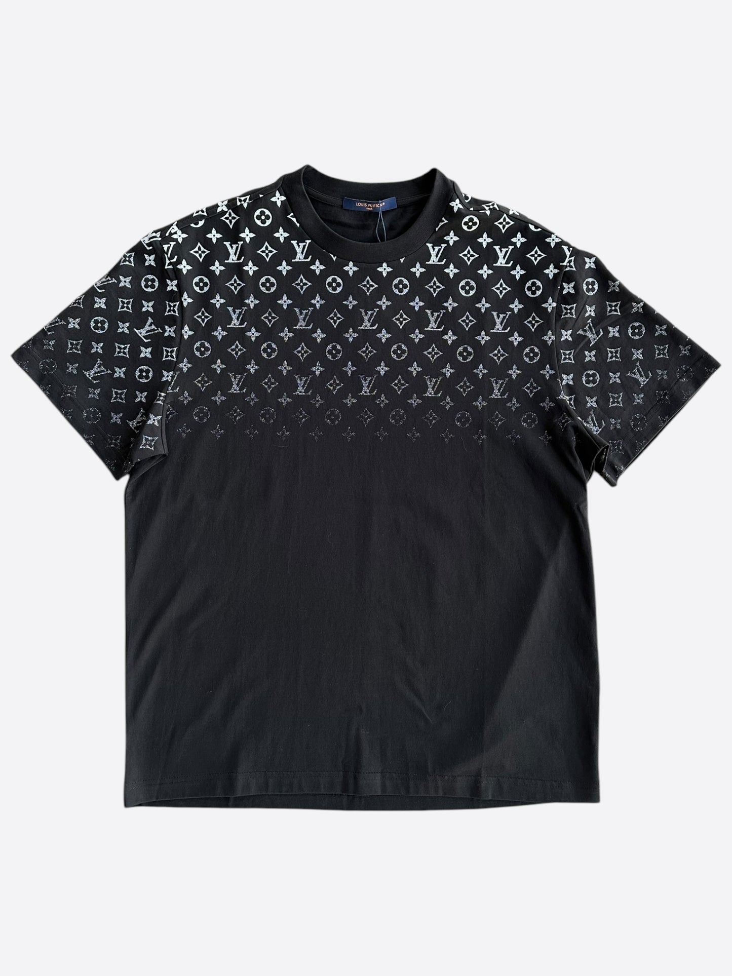 Louis Vuitton Black & White Monogram Gradient T-Shirt