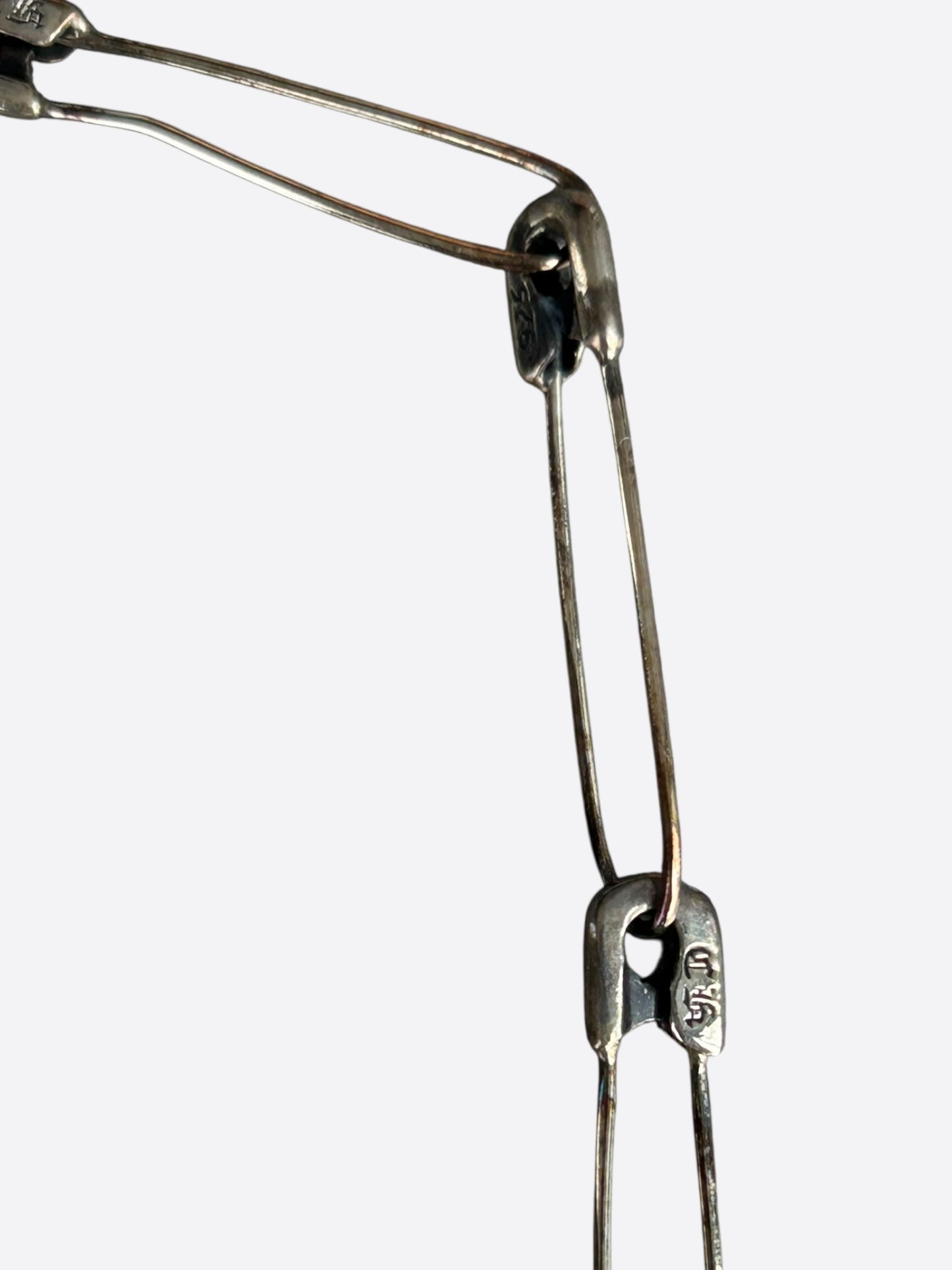 Chrome Hearts Silver Safety Pin Necklace