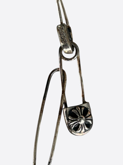 Chrome Hearts Silver Safety Pin Necklace