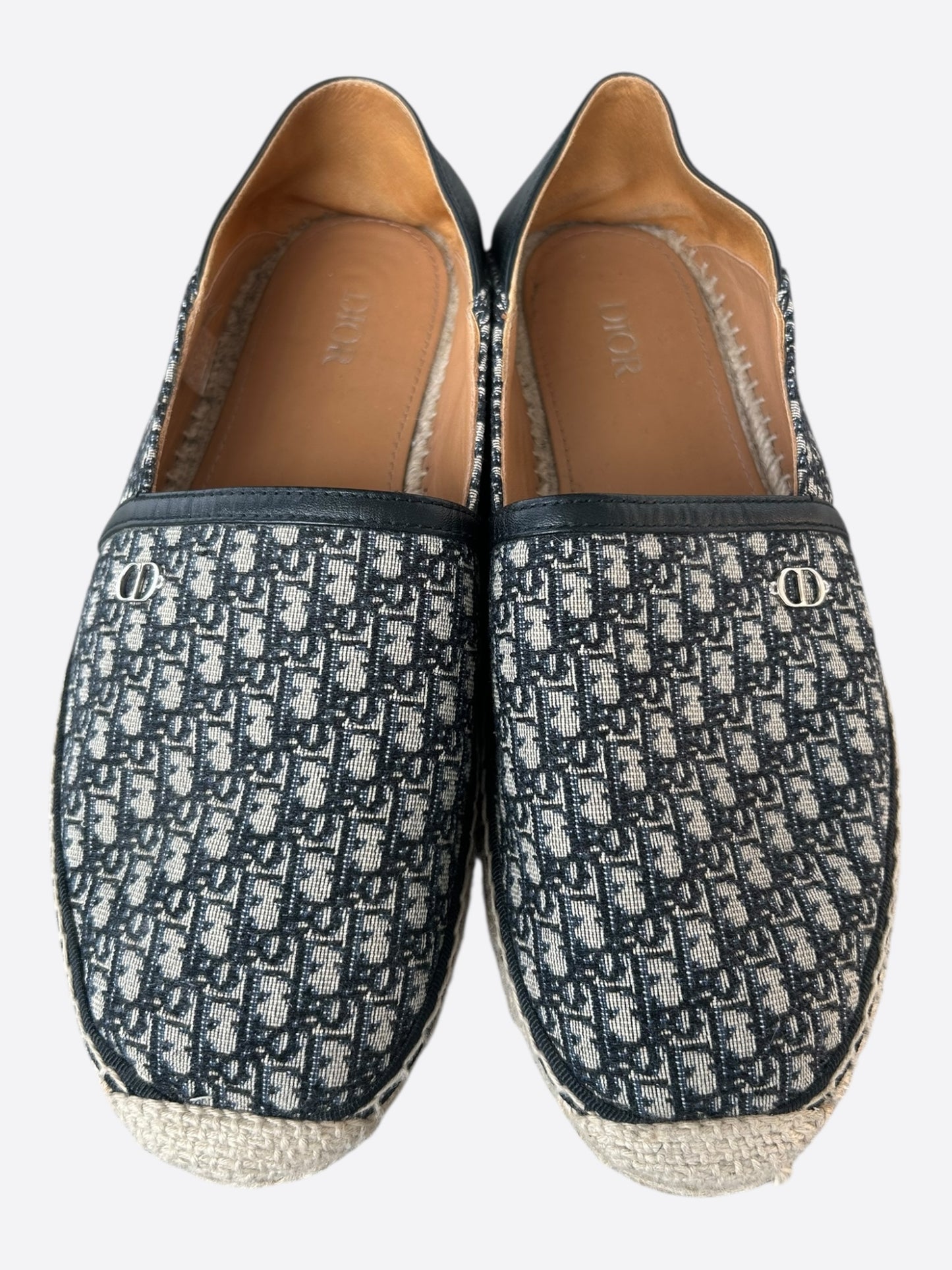 Dior Beige & Black Oblique Espadrilles