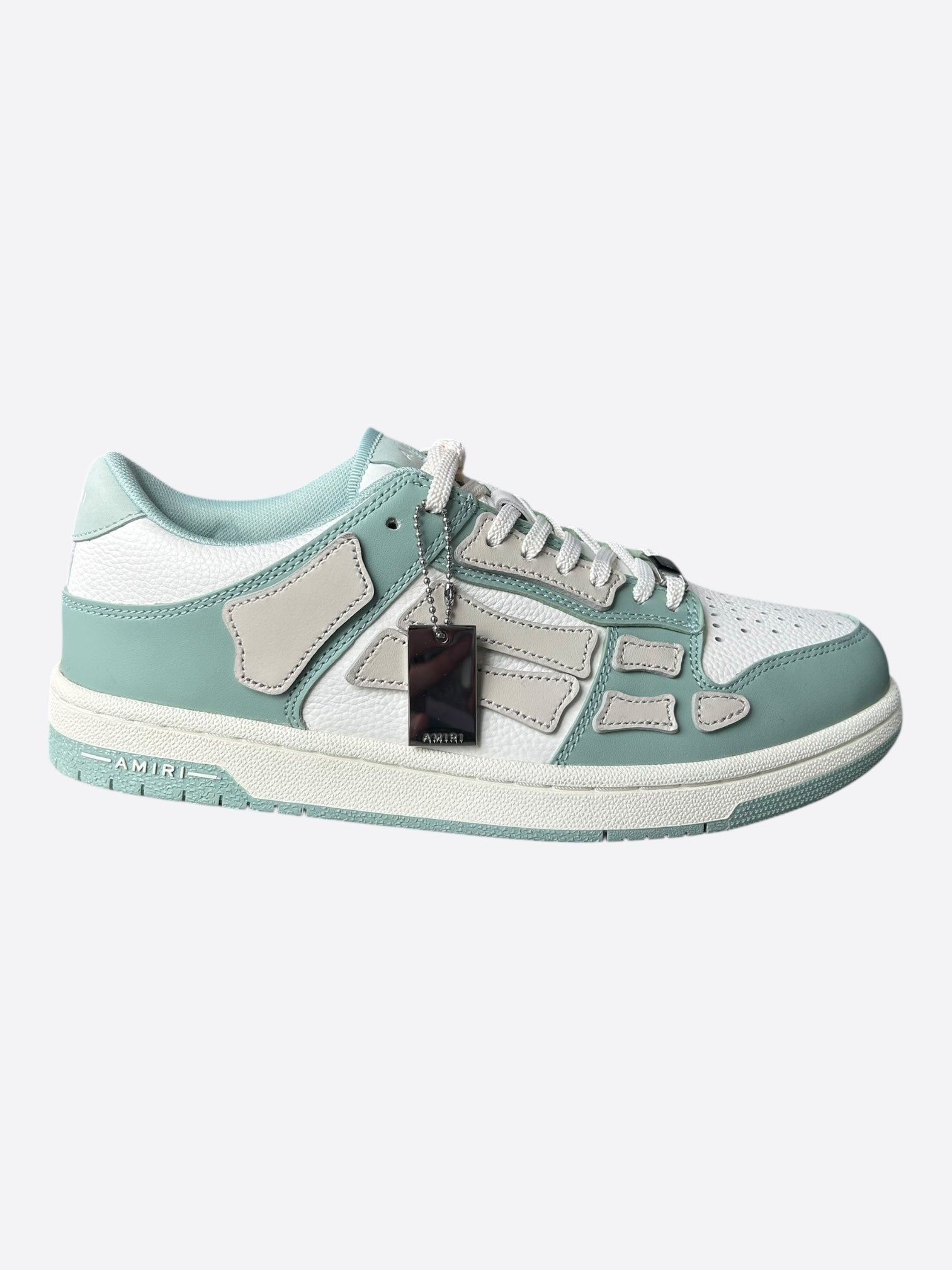 Amiri Mint Green & White Skeleton Low Top Sneakers – Savonches