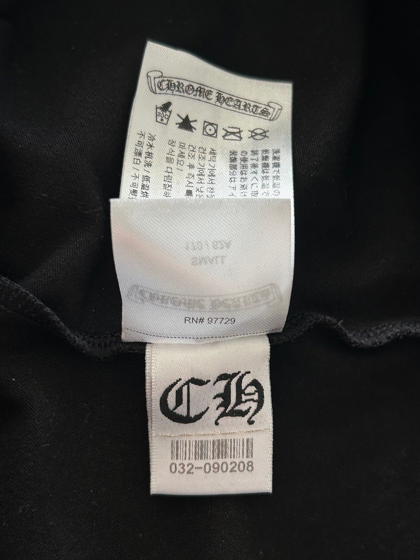 Chrome Hearts Black & White Horseshoe Logo Leggings