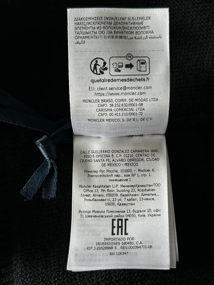 Moncler Black & Tri-Color Logo Beanie