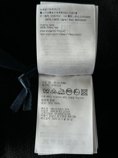 Moncler Black & Tri-Color Logo Beanie