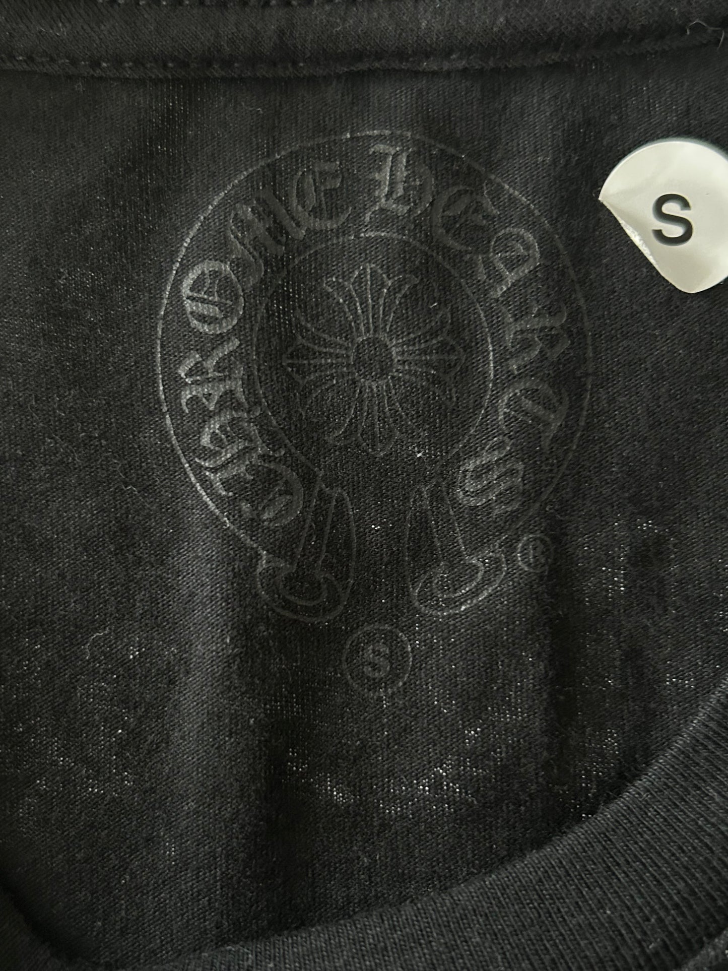 Chrome Hearts Black & White Scroll Logo T-Shirt
