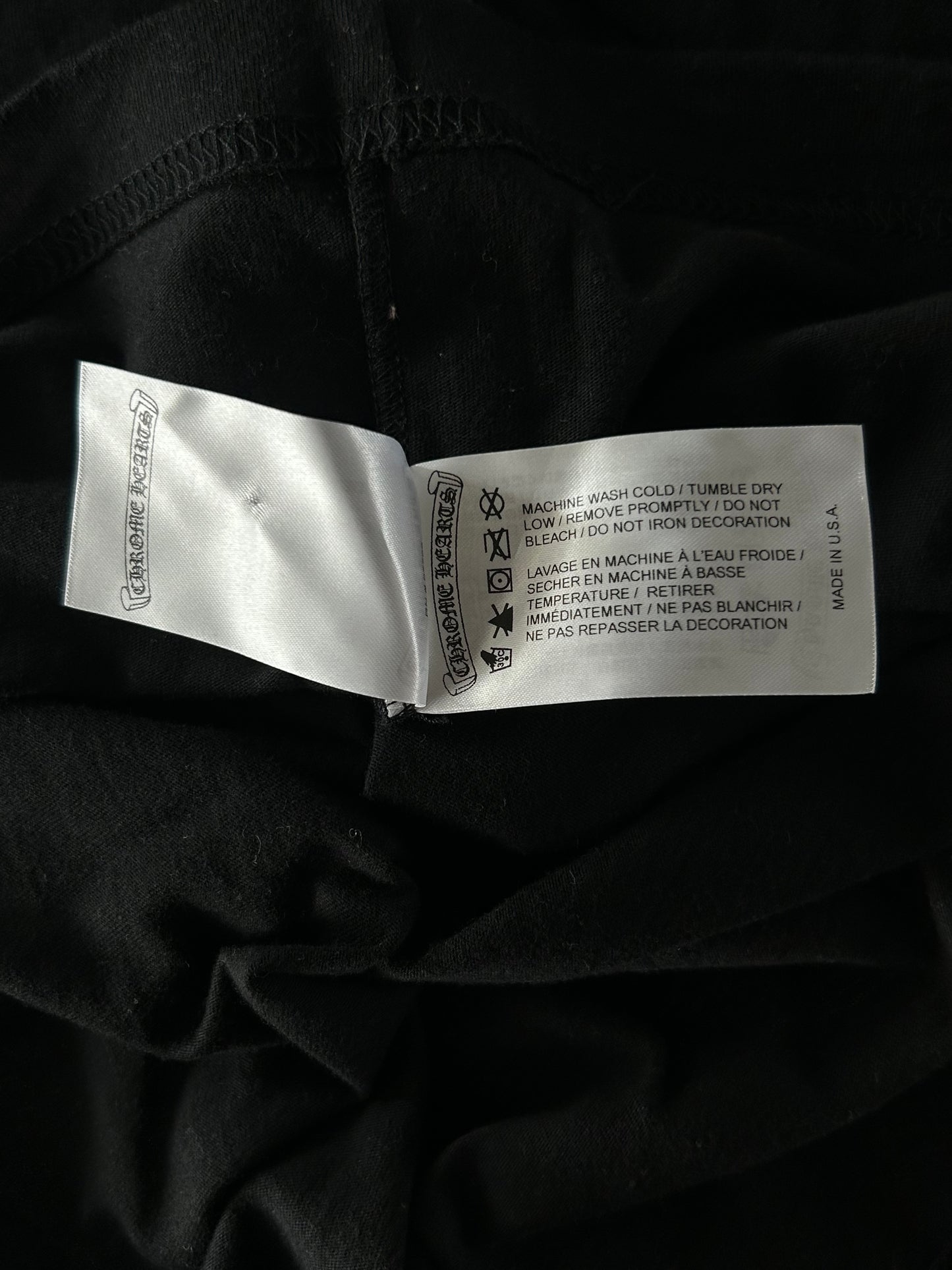Chrome Hearts Black & White Scroll Logo T-Shirt
