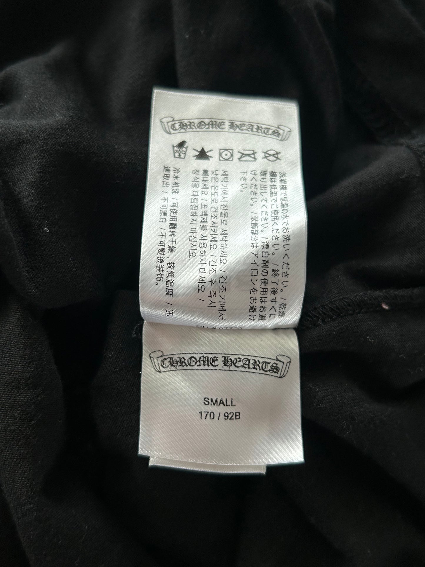 Chrome Hearts Black & White Scroll Logo T-Shirt