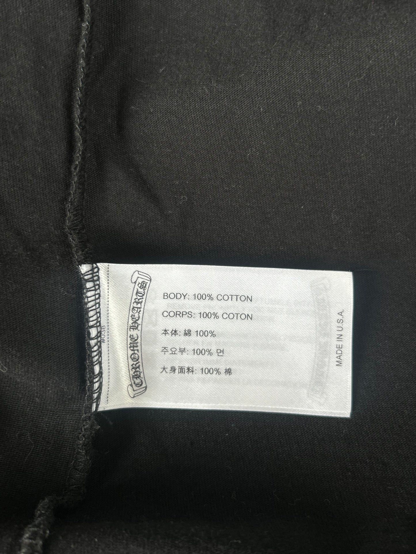 Chrome Hearts Black & Yellow Neck Logo Longsleeve T-Shirt