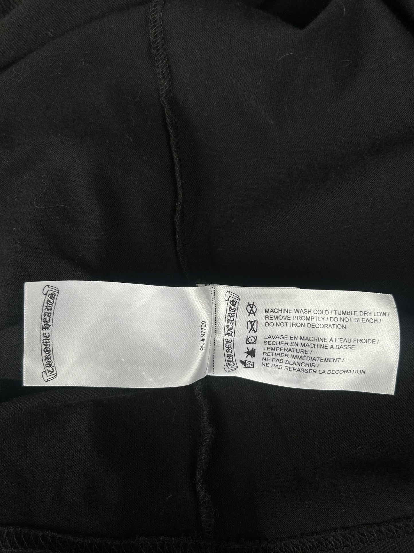 Chrome Hearts Black & Yellow Neck Logo Longsleeve T-Shirt