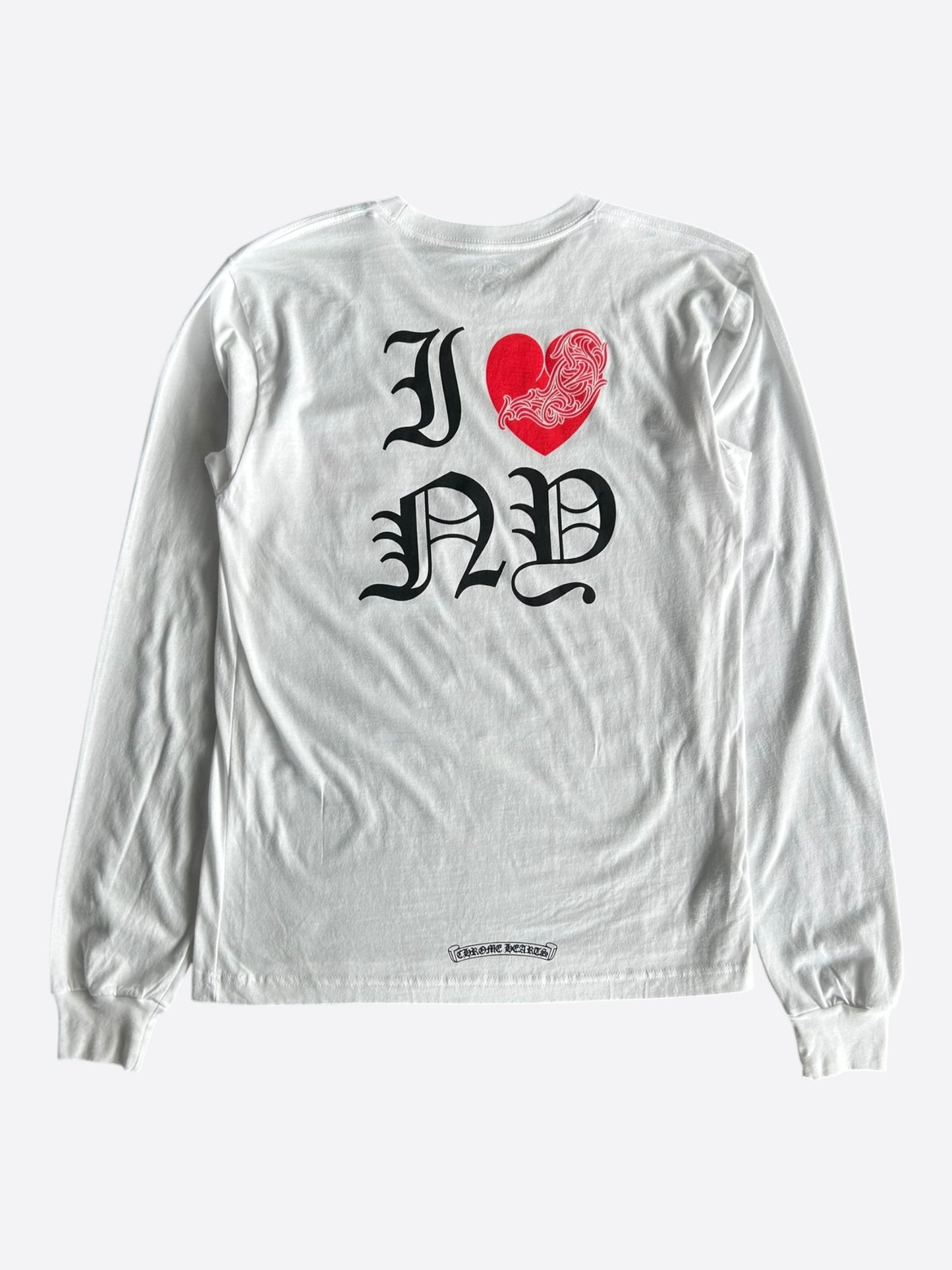 Chrome Hearts White & Red NY Longsleeve T-Shirt