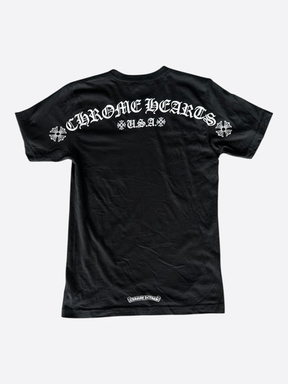 Chrome Hearts Black & White Scroll Logo T-Shirt