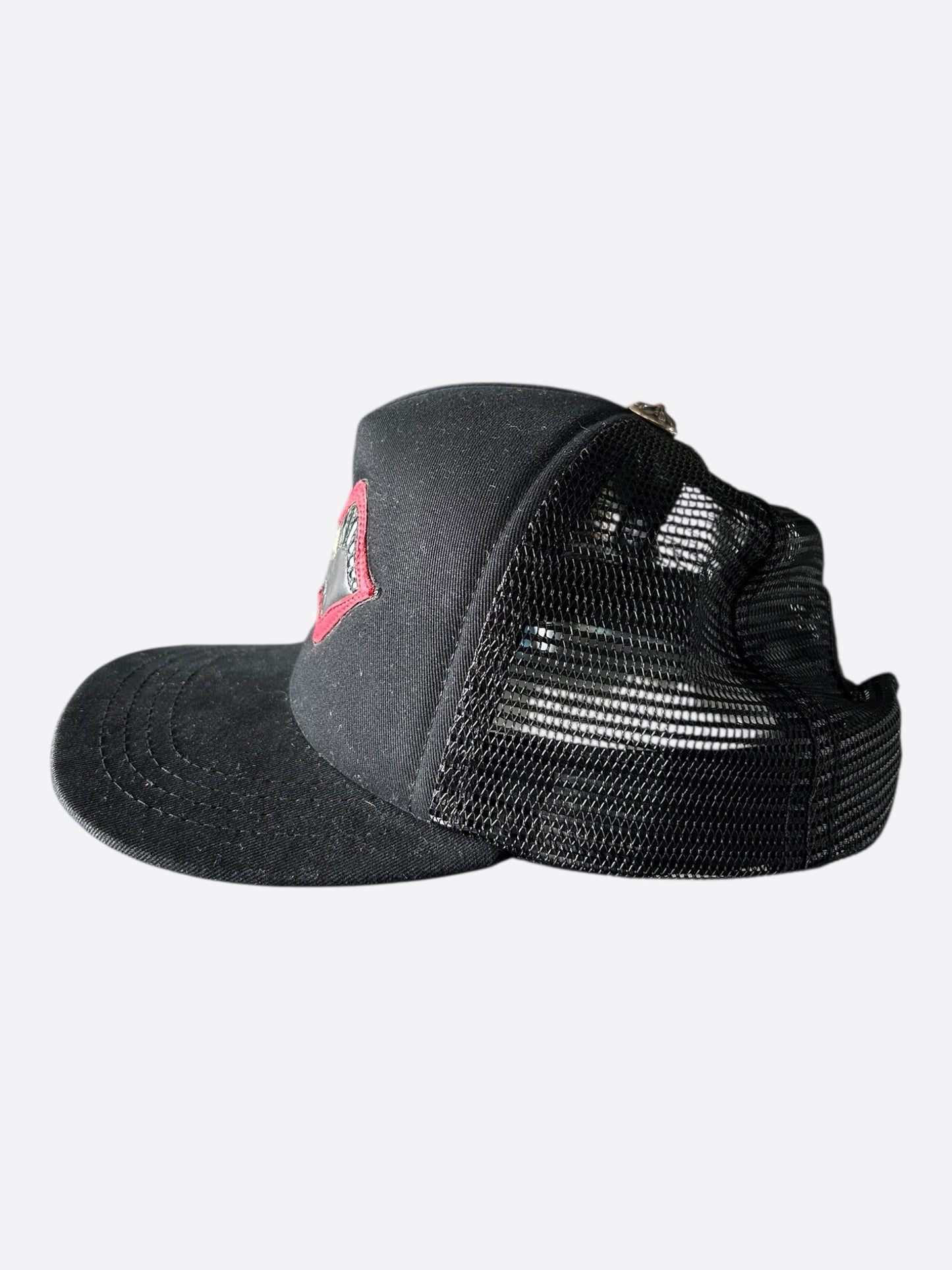 Chrome Hearts Matty Boy Black & Red Chomper Trucker Hat