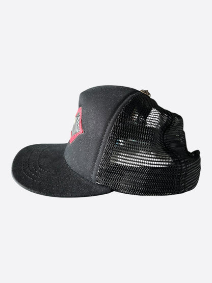 Chrome Hearts Matty Boy Black & Red Chomper Trucker Hat