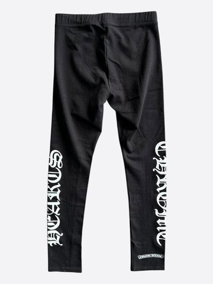 Chrome Hearts Black & White Horseshoe Logo Leggings