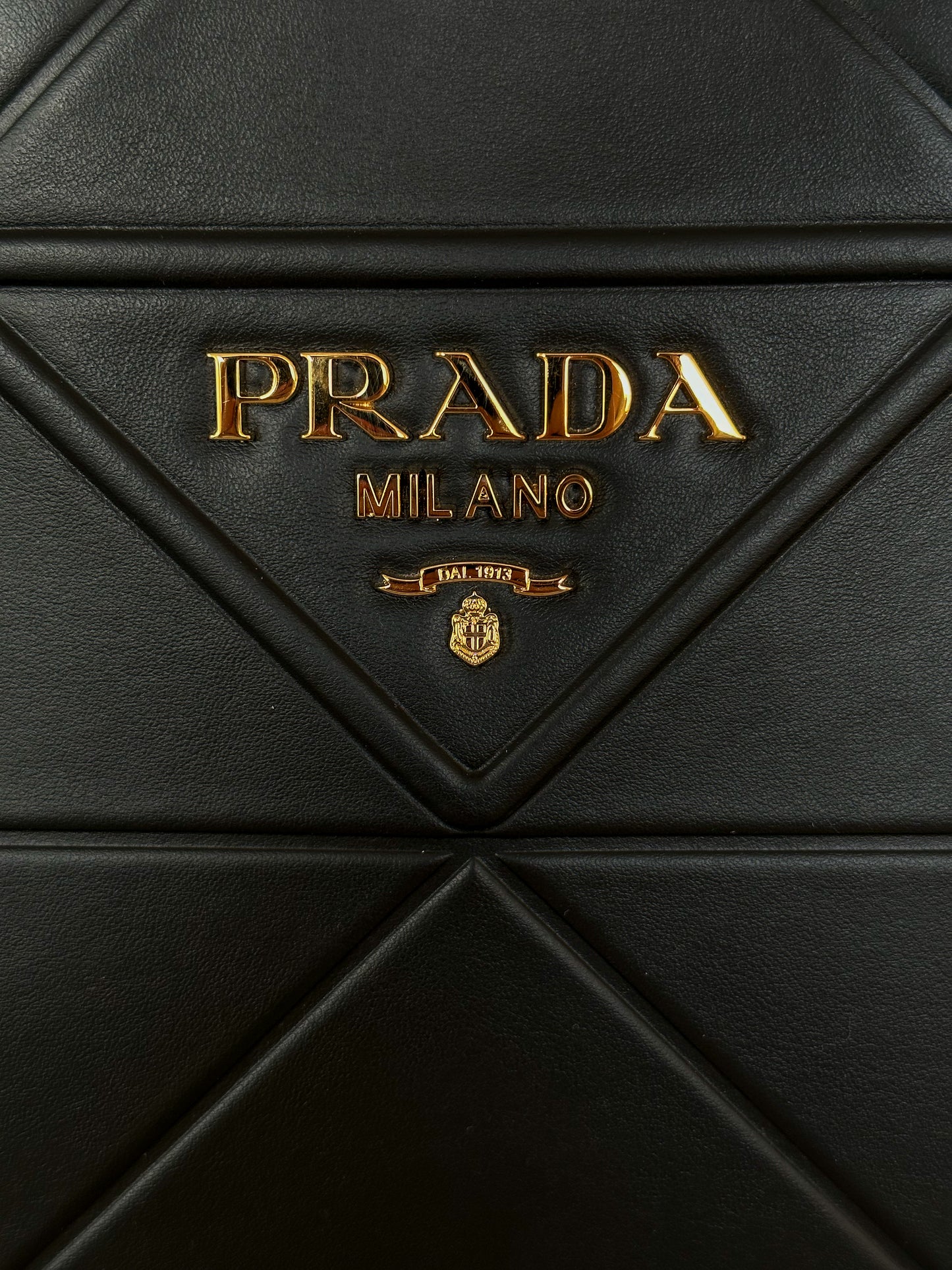 Prada Black Leather Small Symbole Bag