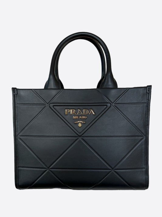 Prada Black Leather Small Symbole Bag
