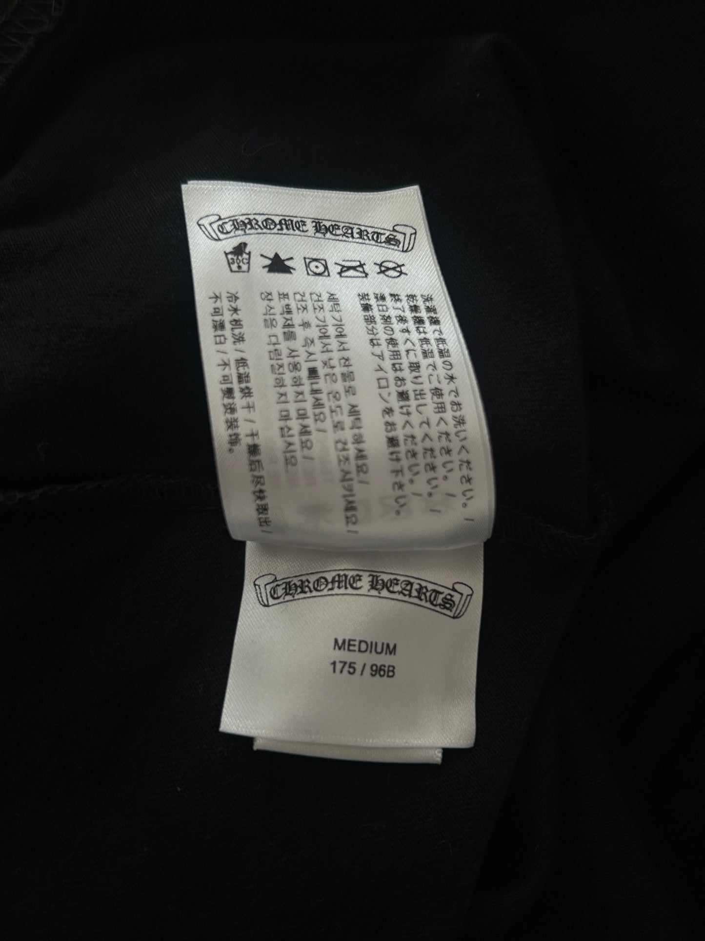 Chrome Hearts Black & Yellow Neck Logo Longsleeve T-Shirt