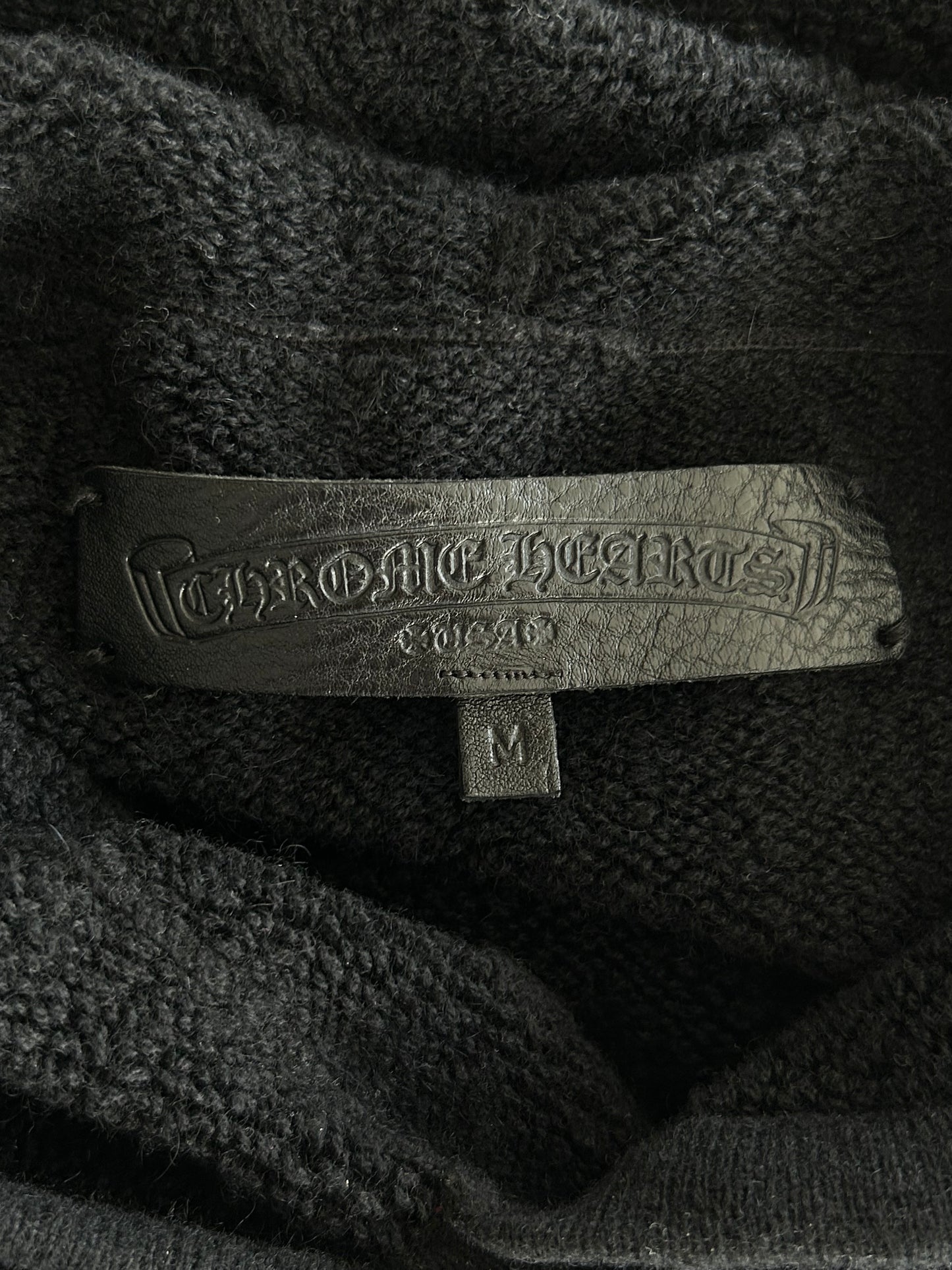 Chrome Hearts Black & Yellow Embroidered Cashmere Hoodie