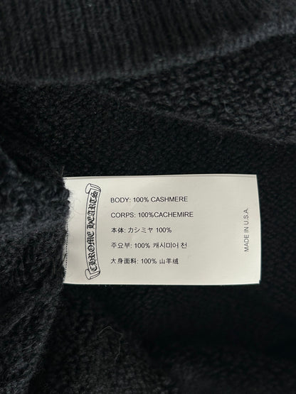 Chrome Hearts Black & Yellow Embroidered Cashmere Hoodie